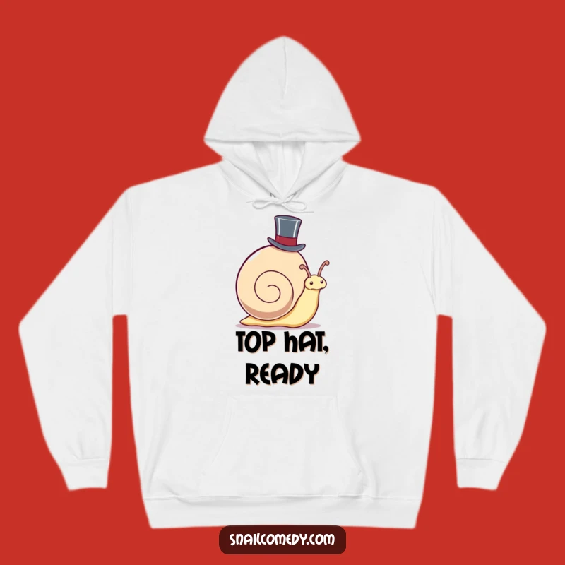 Funny Kawaii Snail Top Hat Hoodie - Cozy Dapper Apparel
