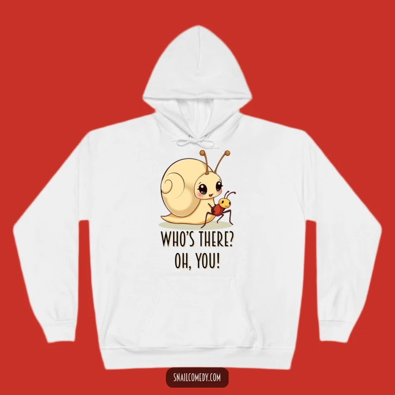 Funny Snail Ant Surprise Hoodie - Cozy Cartoon Snail Sweatshirt, Great Funny Gift