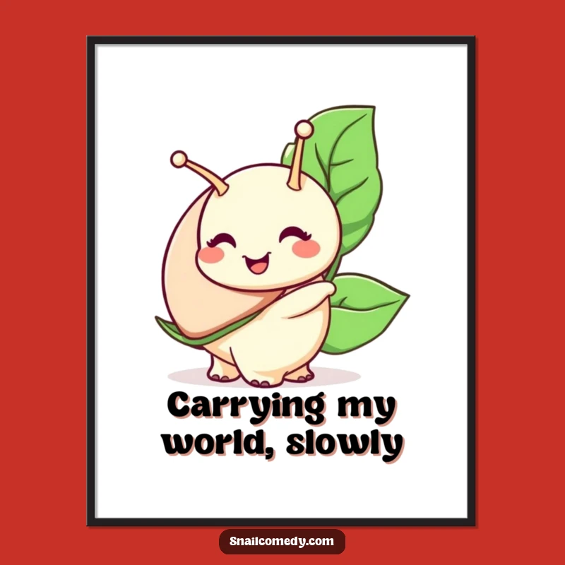 Funny Free Printable Wall Art: Smiling Snail Art, Humorous Downloadable Decor for Your Home