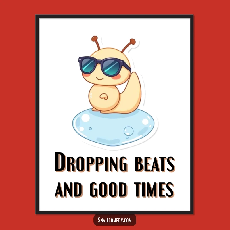 Cool Free Printable Wall Art: Sunglasses Snail Chill Downloadable Decor