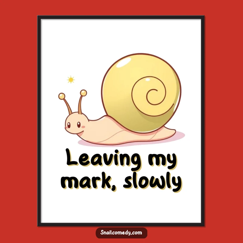Funny Free Printable Wall Art: Snail Trail Art, Humorous Downloadable Decor with Sparkle