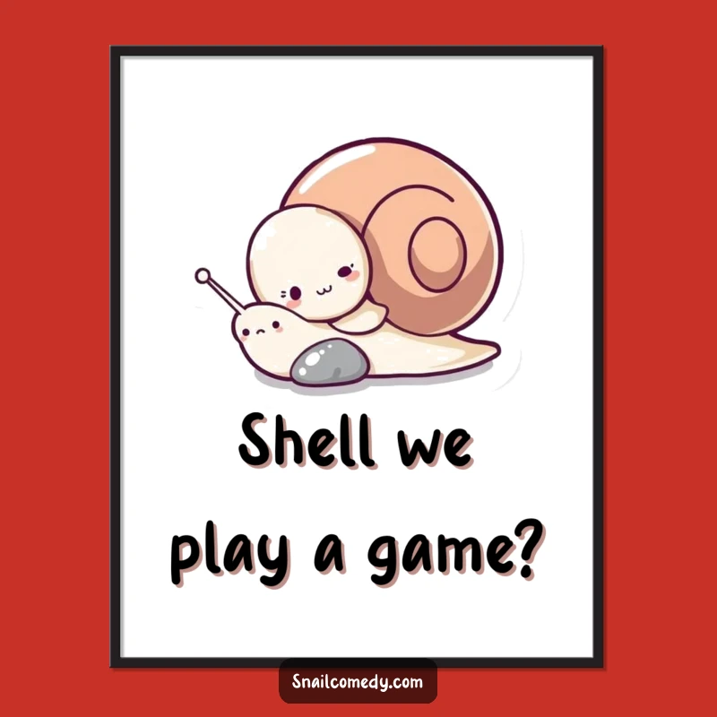 Funny Snail Hiding Free Printable Wall Art: Playful Downloadable Art for a Whimsical Space