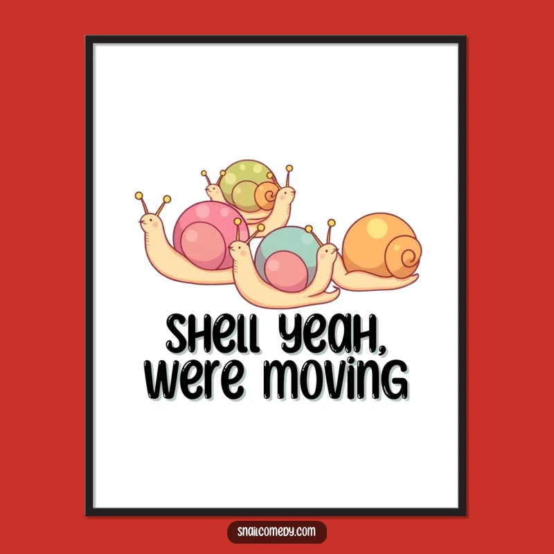Whimsical Free Printable Wall Art: Marching Snails Decor Downloadable