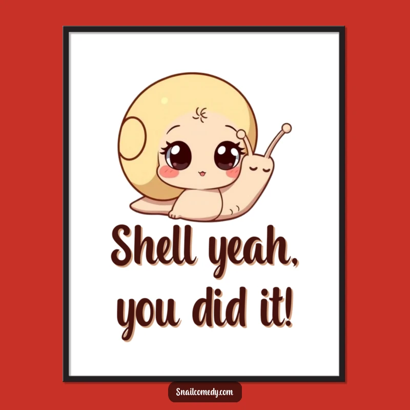 Free Printable Wall Art: Curious Snail Peeking, Funny Downloadable Decor