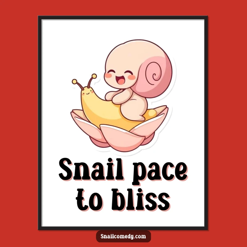 Funny Free Printable Wall Art: Giggling Snail Float - Downloadable Decor