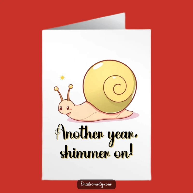 Free Printable Birthday Card: Funny Snail Trail, Magical Downloadable Gift for Him or Her