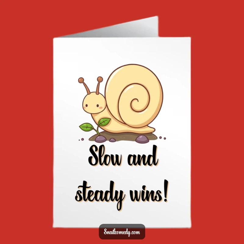 Free Printable Kawaii Snail Birthday Card: Slow & Steady Downloadable Gift