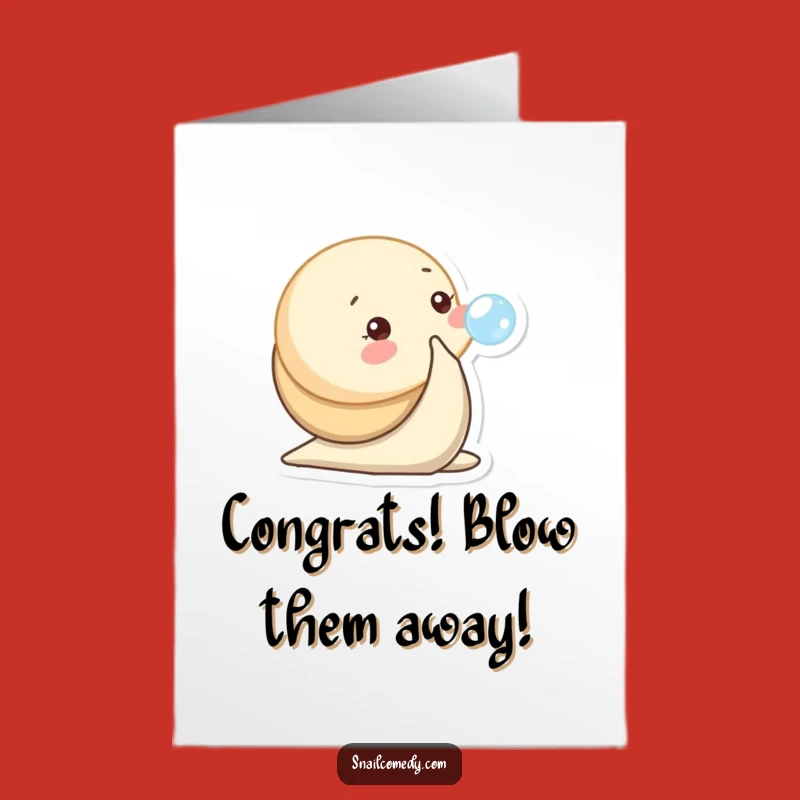Free Printable Baby Snail Bubble Congrats Card - Sweet Funny Downloadable Greeting