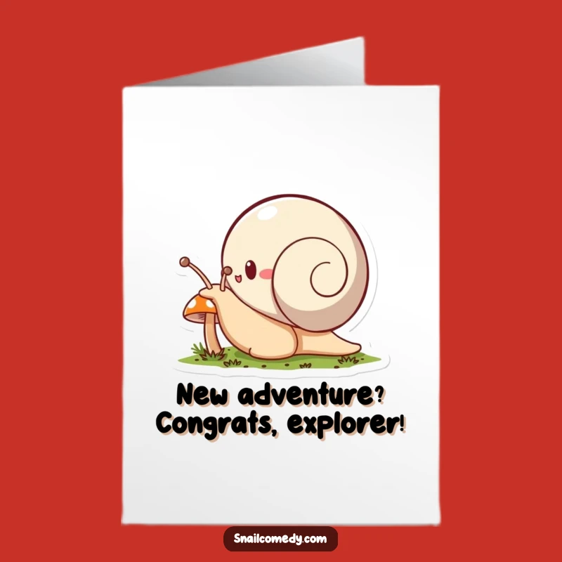 Free Printable Congrats Card: Funny Snail Discoveries, Exciting Downloadable Gift