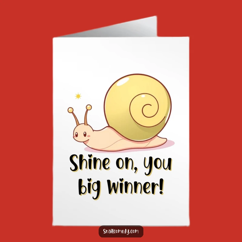 Free Printable Congrats Card: Funny Snail Trail, Sparkly Downloadable Gift for Any Success