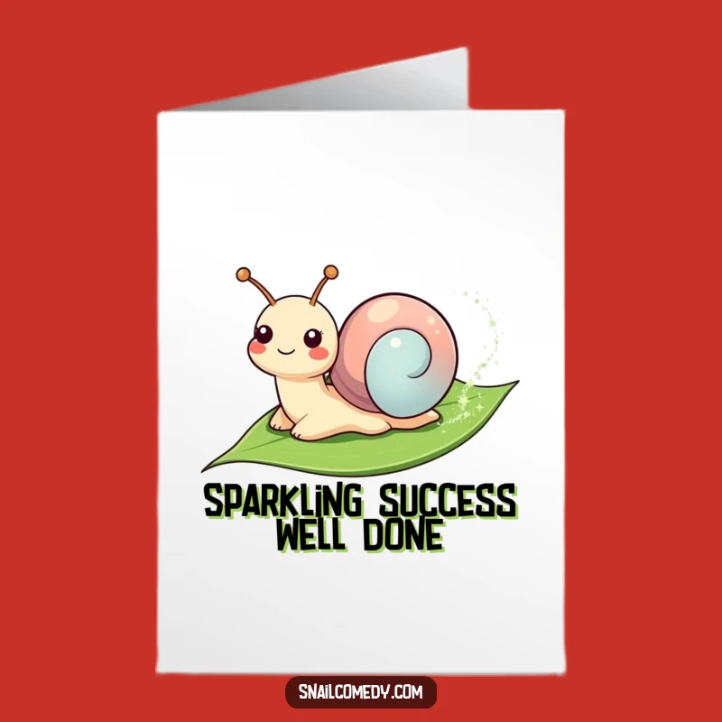 Free Printable Congrats Card: Smiling Snail Sparkle, Hilarious Downloadable Gift
