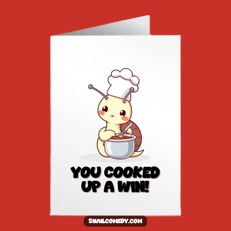 Free Printable Congrats Card: Snail Chef, Perfect DIY Downloadable Gift