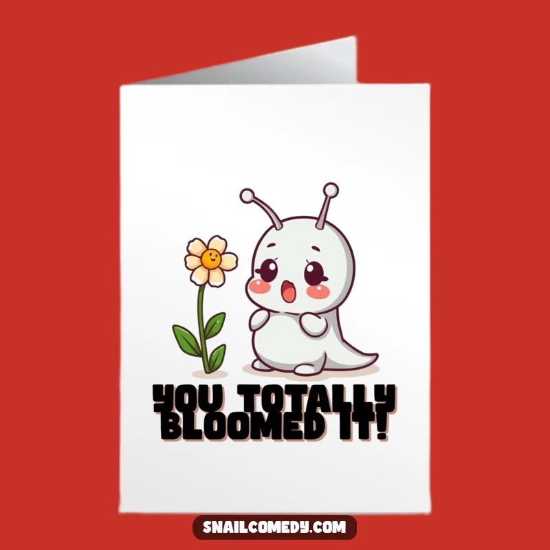 Free Printable Congrats Card: Snail Surprise! Giggle Flower Downloadable Gift
