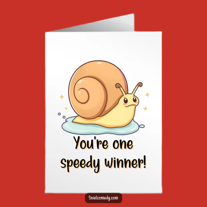 Free Printable Snail Congrats Card: Excited Sparkle Trail Achievement Downloadable