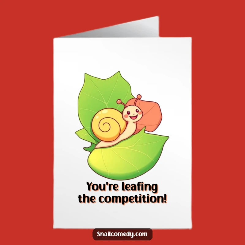 Free Printable Snail Congrats Card: Joyful Leaf Ride Achievement Downloadable
