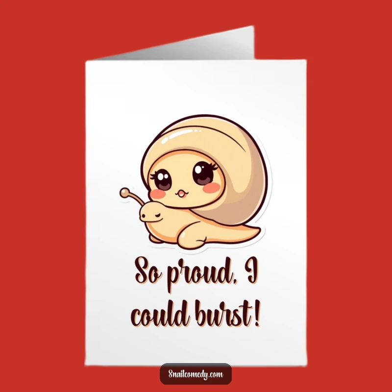 Free Printable Kawaii Snail Congrats Card: Curious Discovery Downloadable