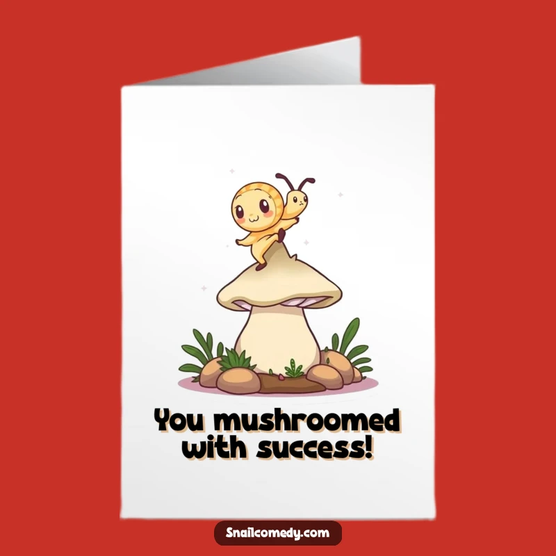 Free Printable Congrats Card: Snail's Celebration Dance, Funny Downloadable Gift!