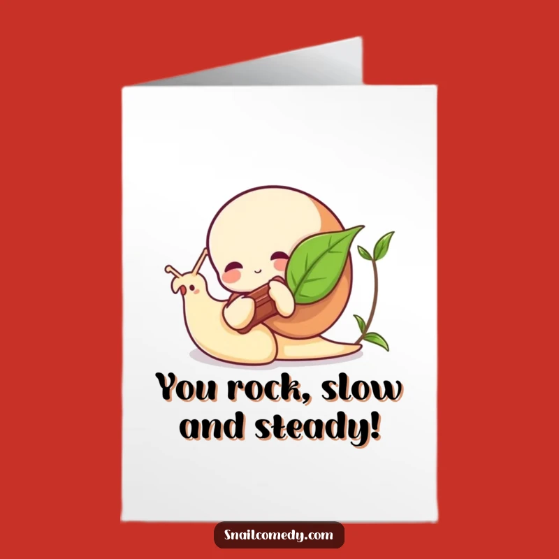Free Printable Congrats Card: Snail Musician Celebrates, Funny Downloadable Gift!