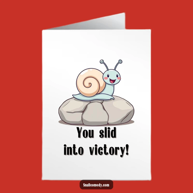 Free Printable Congrats Card: Joyful Snail Slider, Awesome DIY Downloadable Gift