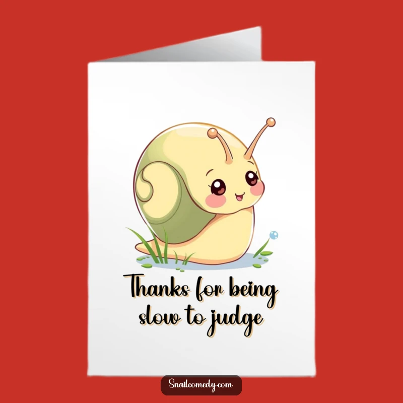 Free Printable Thank You Card: Funny Snail Appreciation, Sweet Downloadable Gift