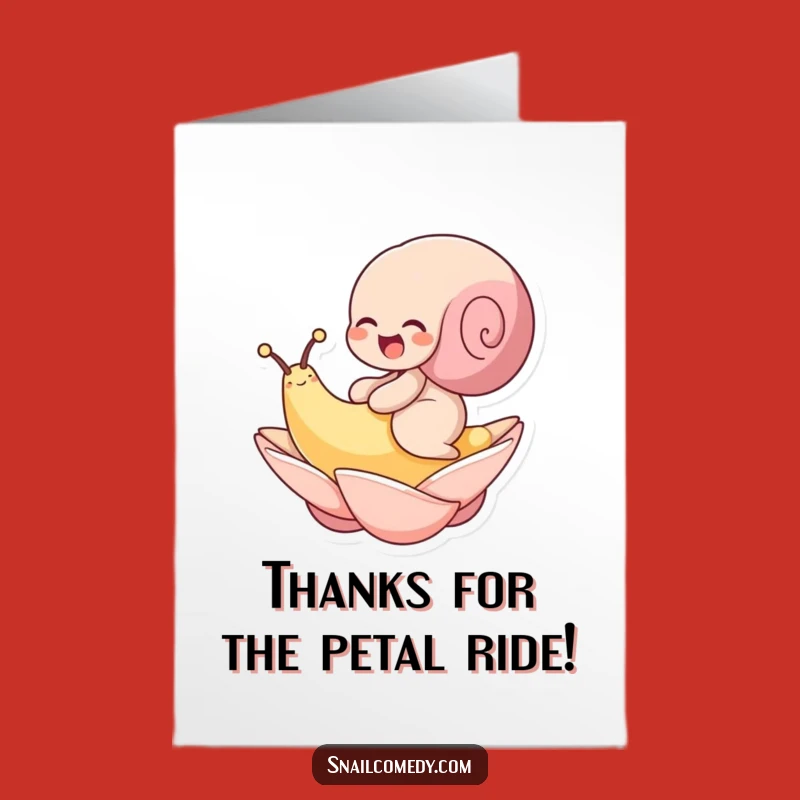 Free Printable Thank You Card: Giggling Snail Float - Funny Downloadable Gift