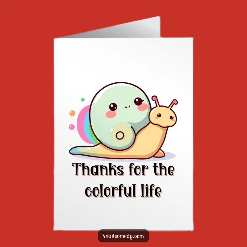 Free Printable Thank You Card: Snail's Rainbow of Gratitude!