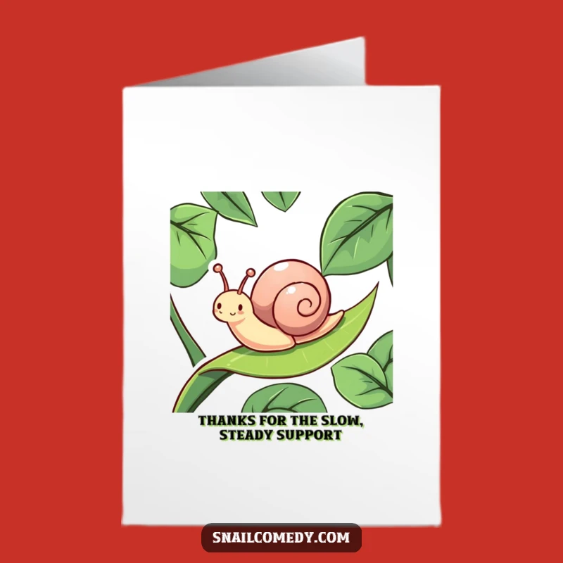 Free Printable Thank You Card: Snail's Slippery Slide of Gratitude - Digital Gift