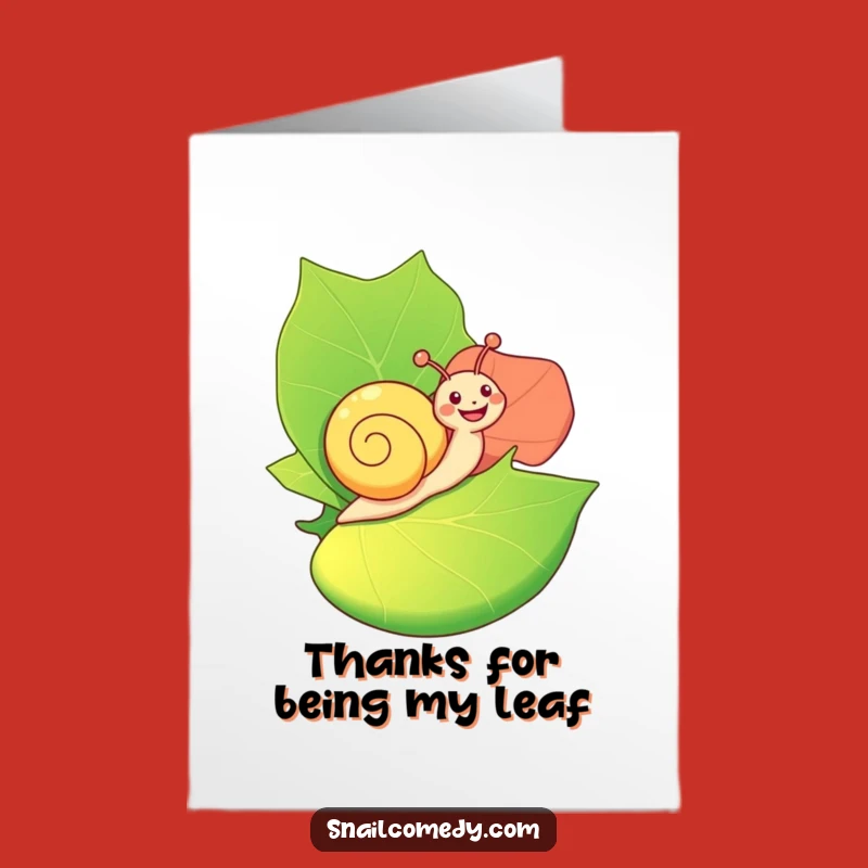 Free Printable Snail Thank You Card: Joyful Leaf Ride Downloadable Note