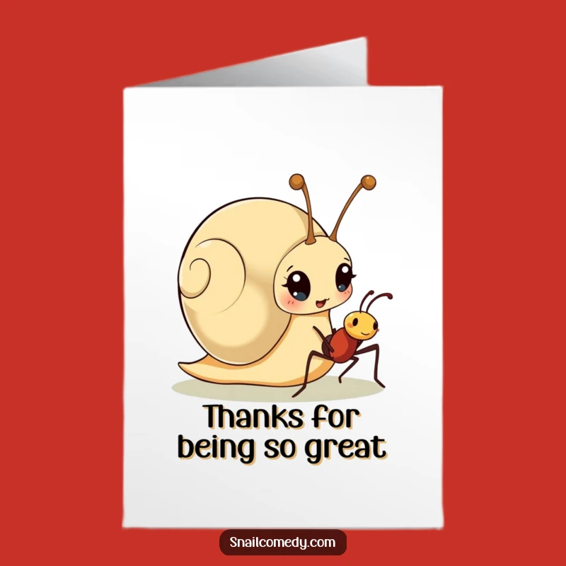 Free Printable Thank You Card: Snail's Surprise Thanks, Cute Downloadable Gift