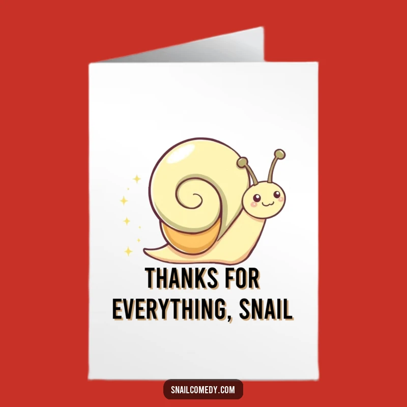 Free Printable Thank You Card: Playful Snail Sparkle Trail - Fun Appreciation Gift