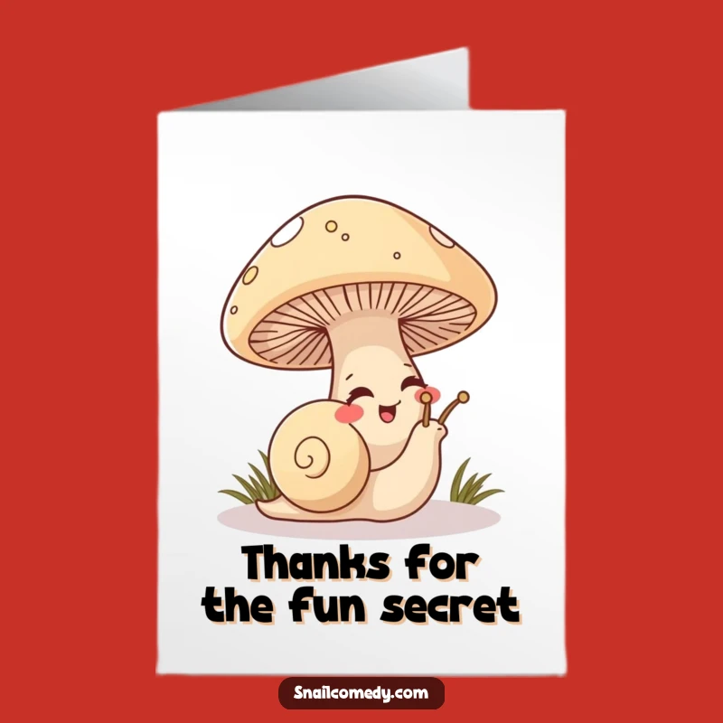 Free Printable Thank You Card: Snail's Giggling Thanks!