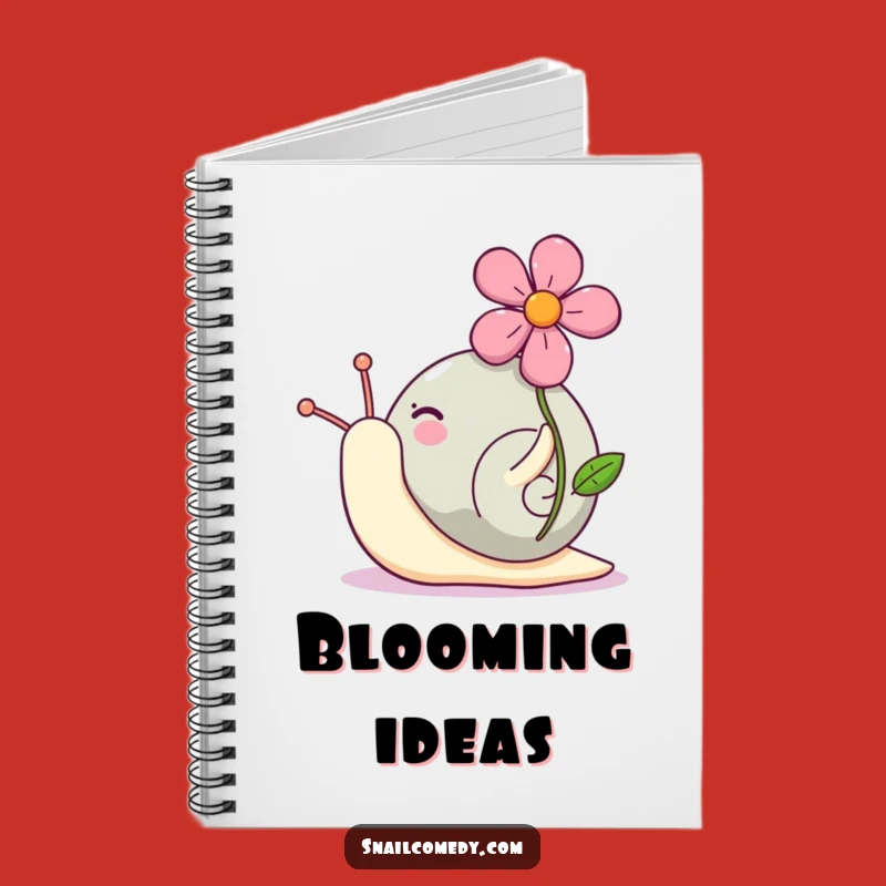 Funny Kawaii Snail Flower Notebook - Perfect Funny Gift for Gardeners & Dreamers