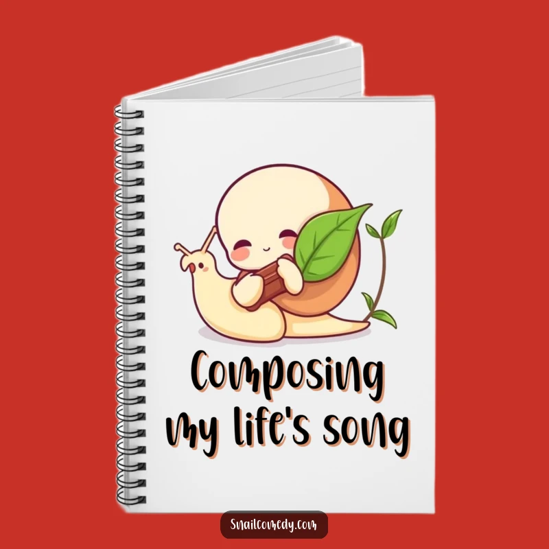 Funny Snail Notebook: Leaf Instrument Musician, Perfect for Notes