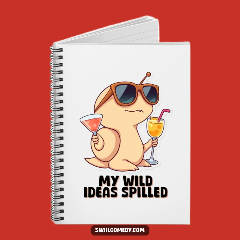 Funny Surprised Snail Notebook, Cocktail Party Planner, Great Gift