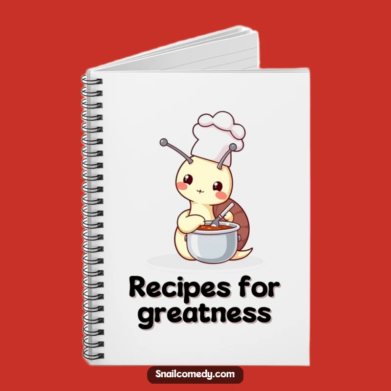 Funny Chef Snail Notebook: Recipe Ideas and Kitchen Notes, Perfect Culinary Funny Gift
