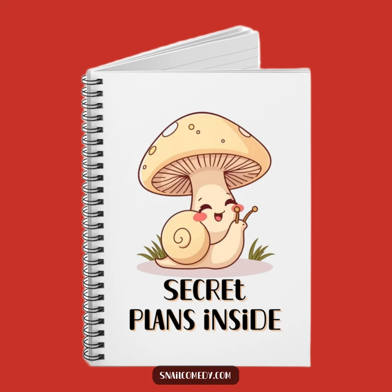 Funny Mischievous Snail Notebook, Secret Plans Journal, Giggling Gift