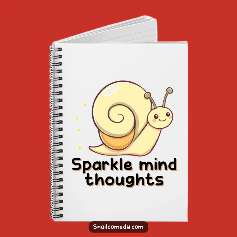 Funny Snail Sparkle Trail Notebook: Gleeful Character Journal for Creative Ideas