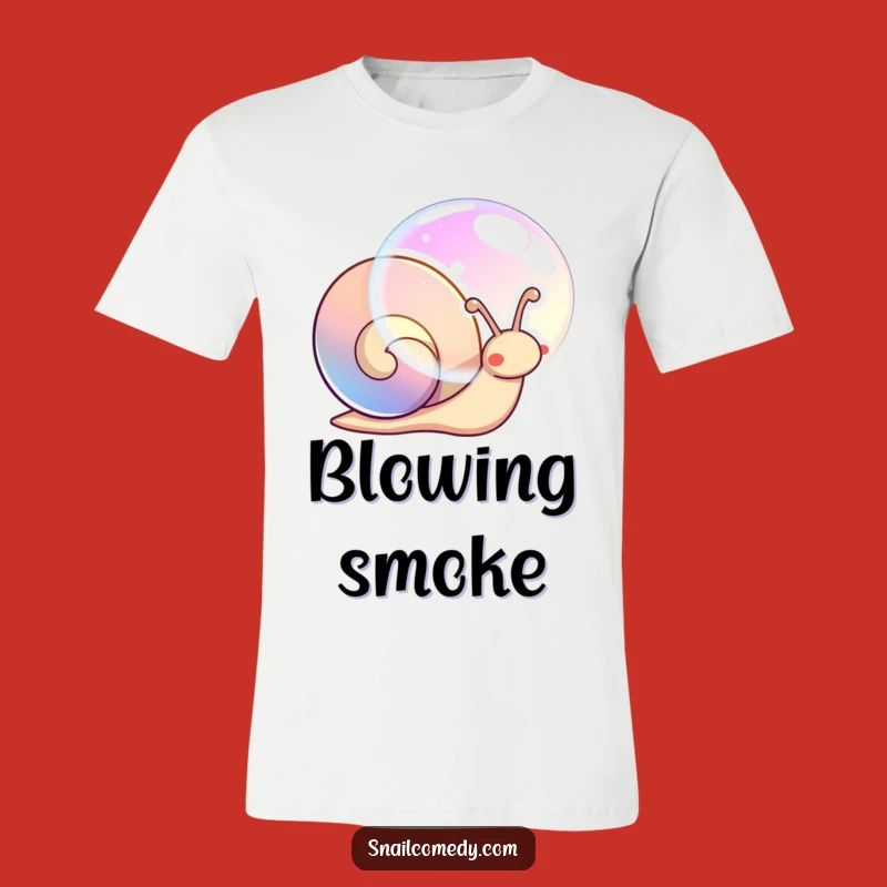 Funny Kawaii Snail Bubble T-Shirt - Iridescent Dreams Gift