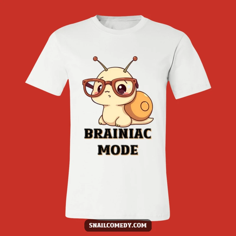 Funny Kawaii Snail Glasses T-Shirt - Surprised Look Gift
