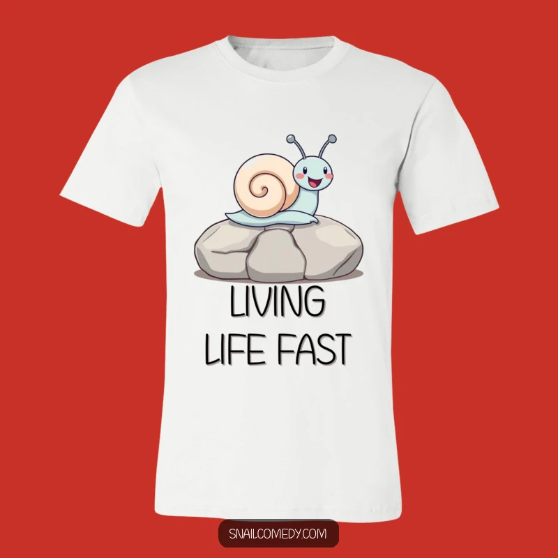 Funny Snail Sliding T-Shirt: Live Life with Gusto, Awesome Humorous Gift Tee