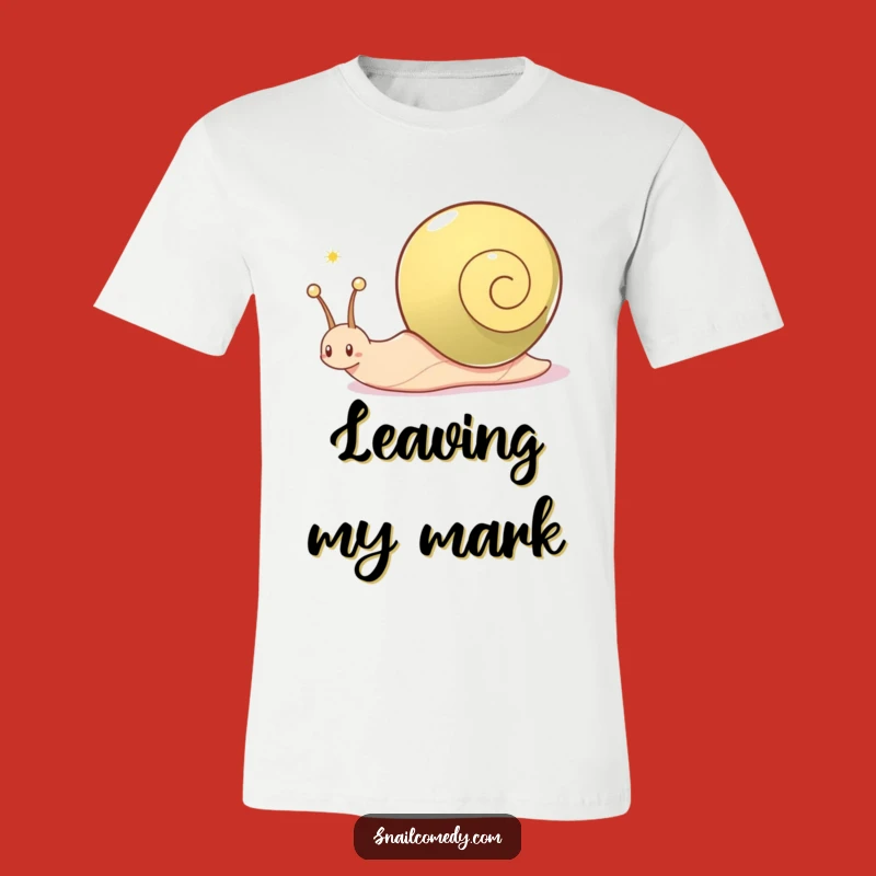 Funny Snail T-Shirt: Joyful Shimmering Trail Creation Tee