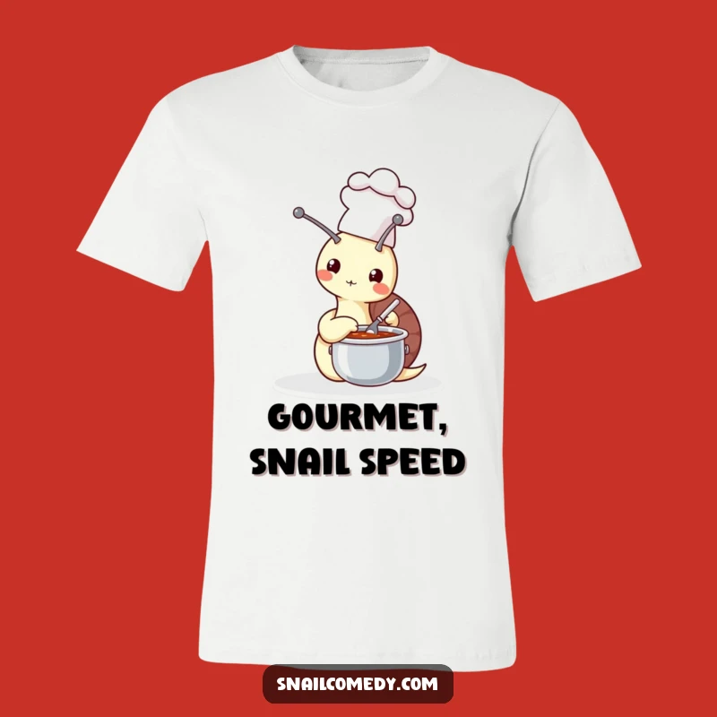 Funny Chef Snail T-Shirt: Master the Kitchen with Humor, Great Foodie Funny Gift