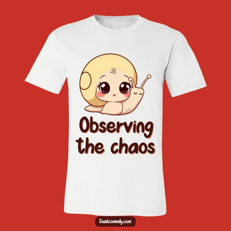 Funny Curious Snail T-Shirt - Wide-Eyed Wonder, Hilarious Gift for Snail Fans
