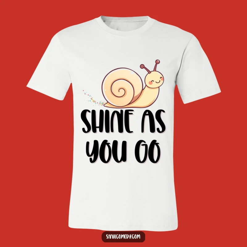 Funny Kawaii Snail Glitter T-Shirt - Adorable Sparkle & A Magical Outfit