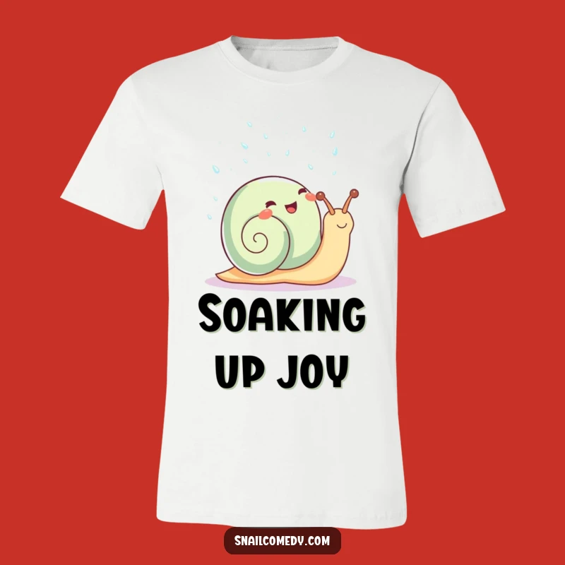 Funny Kawaii Snail T-Shirt: Joyful Rain Shower Snail, Awesome Funny Gift