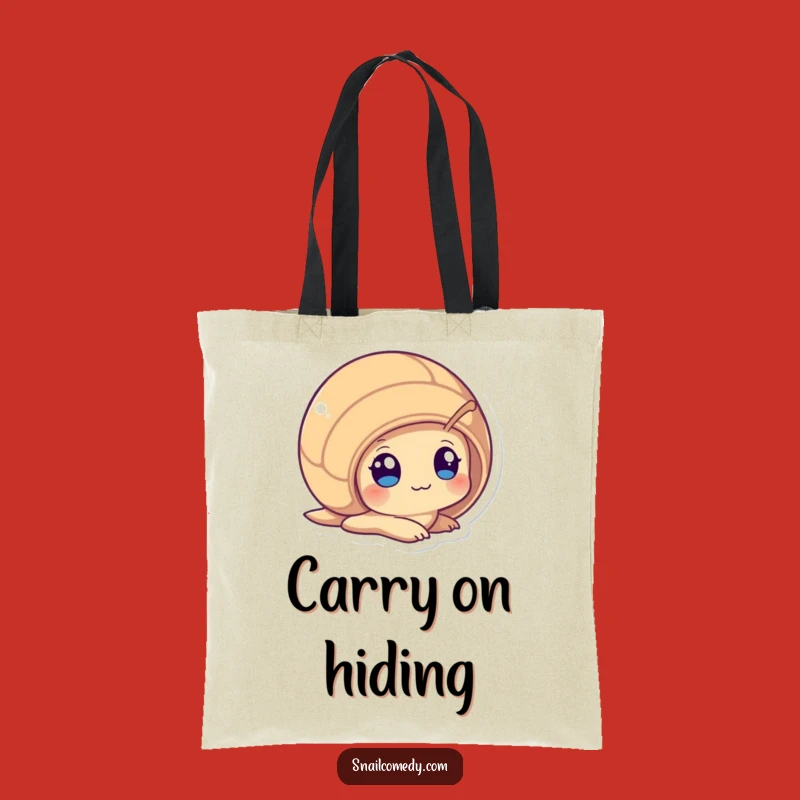 Funny Peeking Snail Tote Bag: Curious Kawaii Style On-the-Go