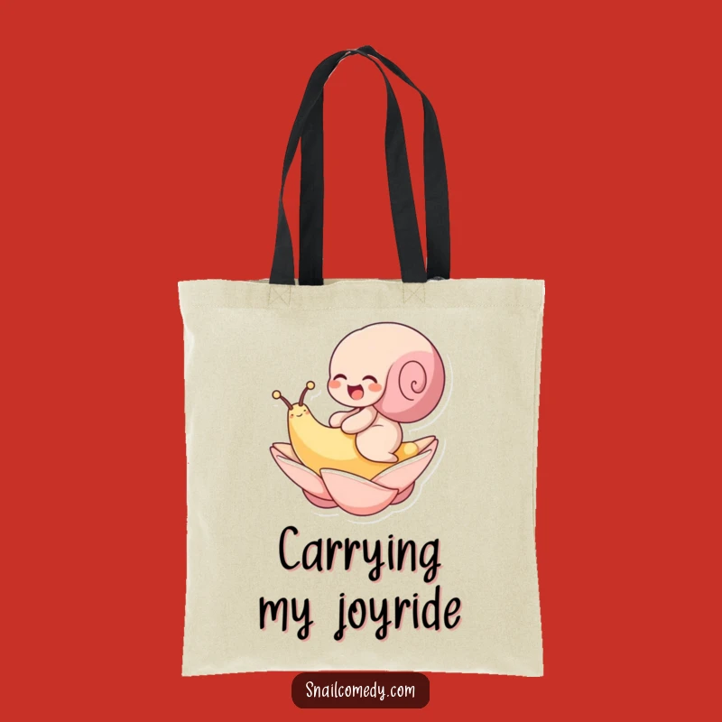 Funny Giggling Snail Petal Tote Bag: Carry Your Joyful Gift