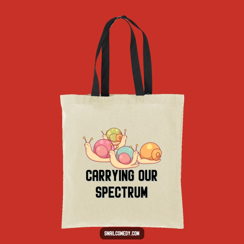 Funny Snail Parade Tote Bag: Carry Your Colors