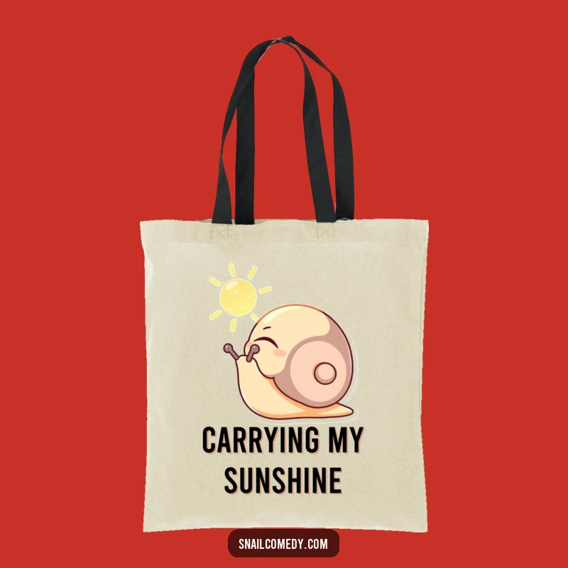 Funny Content Snail Tote Bag - Carry Your Calmness