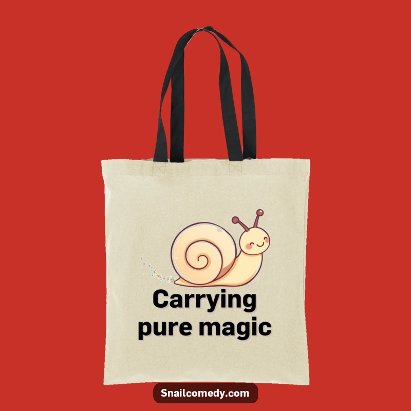 Funny Kawaii Snail Glitter Tote Bag - Adorable Sparkle & Magical Carry-all